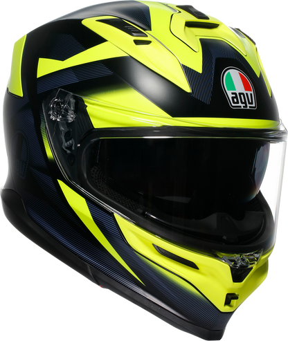 AGV K7 Helmet - Glimpse - Matte Black/Yellow Fluo - Large 2118399004-006-L