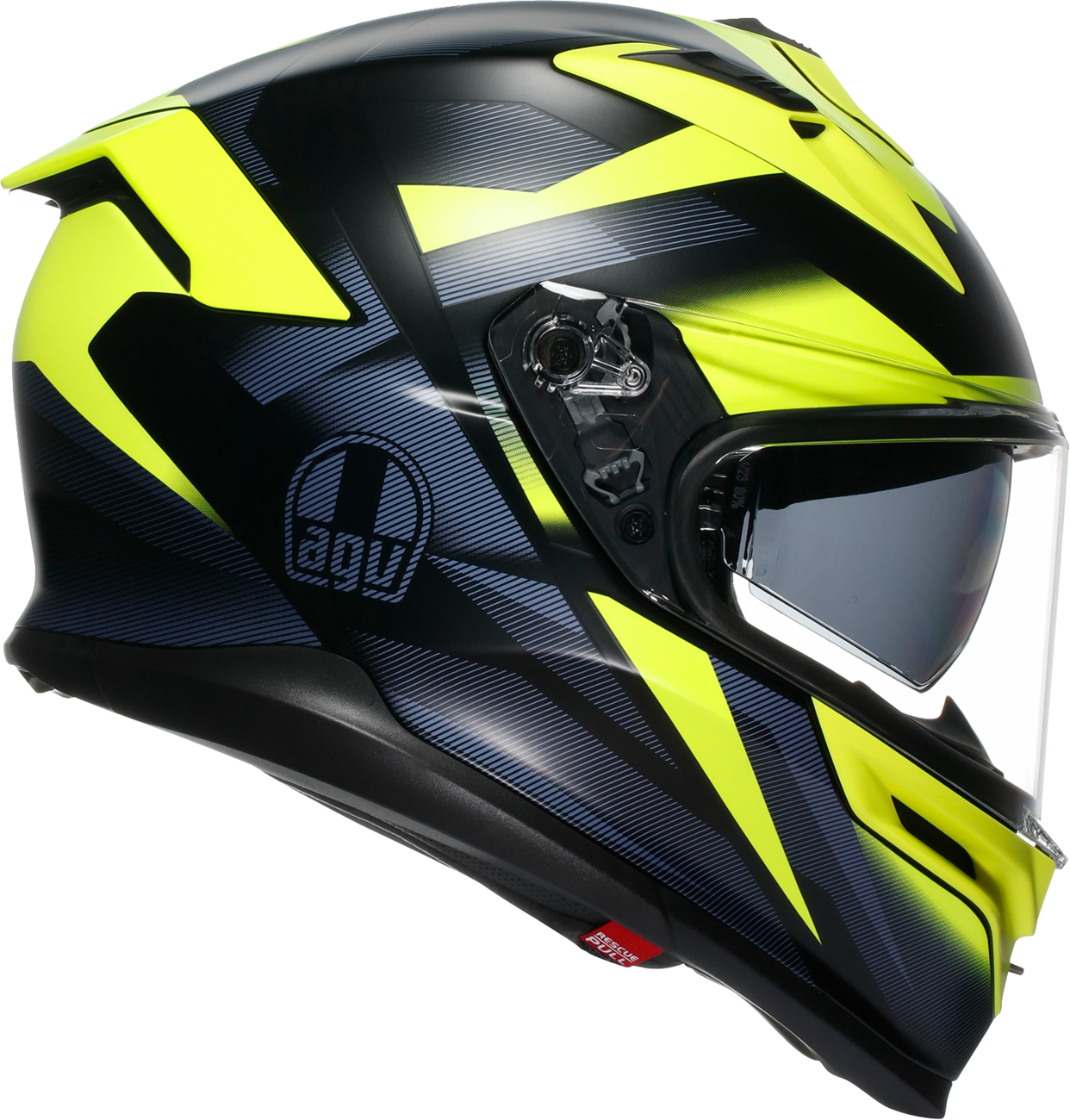 AGV K7 Helmet - Glimpse - Matte Black/Yellow Fluo - Small 2118399004-006-S