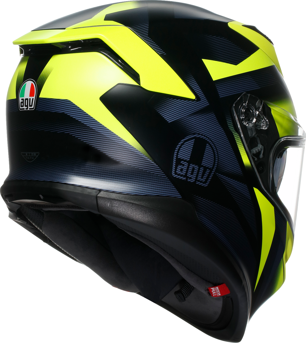 AGV K7 Helmet - Glimpse - Matte Black/Yellow Fluo - Medium 2118399004-006-M