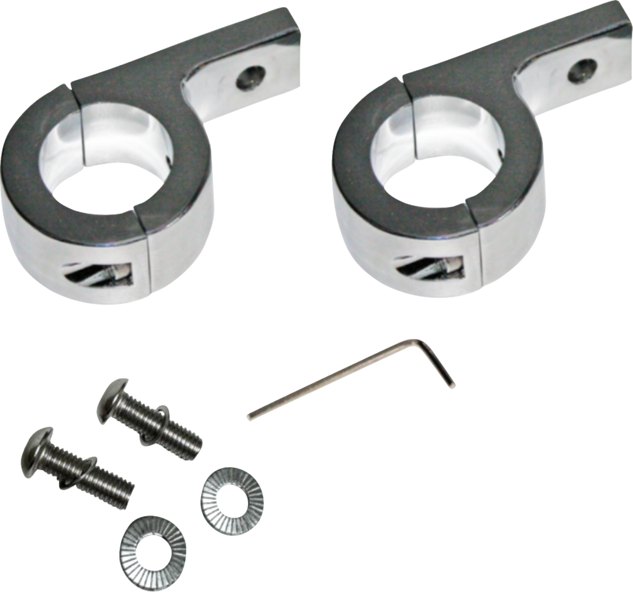 CUSTOM DYNAMICS P-Clamp Mounts - Mount - Fog Light - Chrome - Harley-Davidson® CD-125-C