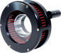 FEULING PARTS Slim BA Air Cleaner Kit - Black/Clear - Red Filter - '08-'17 Twin Cam 5454-S