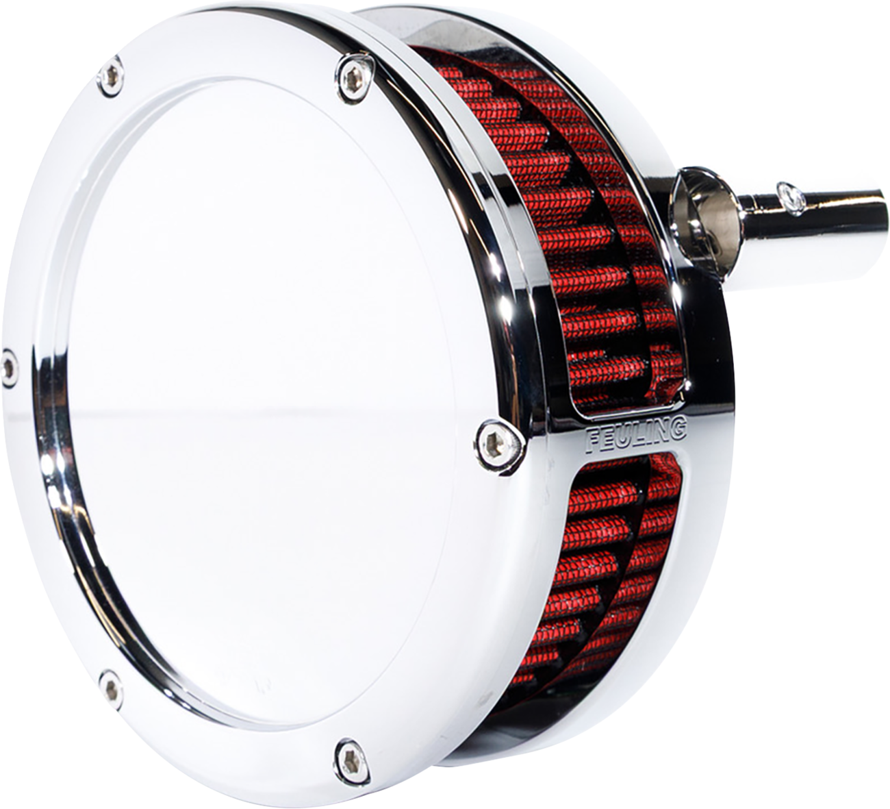 FEULING PARTS Slim BA Air Cleaner Kit - Chrome - Red Filter - '93-'99 EVO Big Twin 5467-S