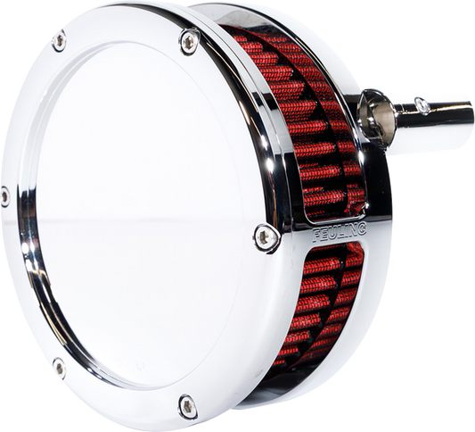 FEULING PARTS Slim BA Air Cleaner Kit - Chrome - Red Filter - '93-'99 EVO Big Twin 5467-S