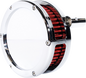 FEULING PARTS Slim BA Air Cleaner Kit - Chrome - Red Filter - '93-'99 EVO Big Twin 5467-S