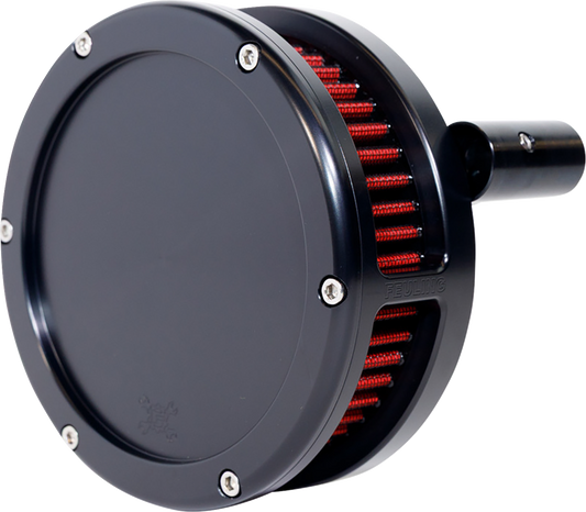 FEULING PARTS Slim BA Air Cleaner Kit - Black - Red Filter - '08-'17 Twin Cam 5453-S