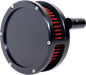 FEULING PARTS Slim BA Air Cleaner Kit - Black - Red Filter - '08-'17 Twin Cam 5453-S