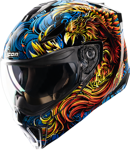 ICON Threshold™ Modular Helmet - Burn Birdie Burn - Blue - XS 0100-2721
