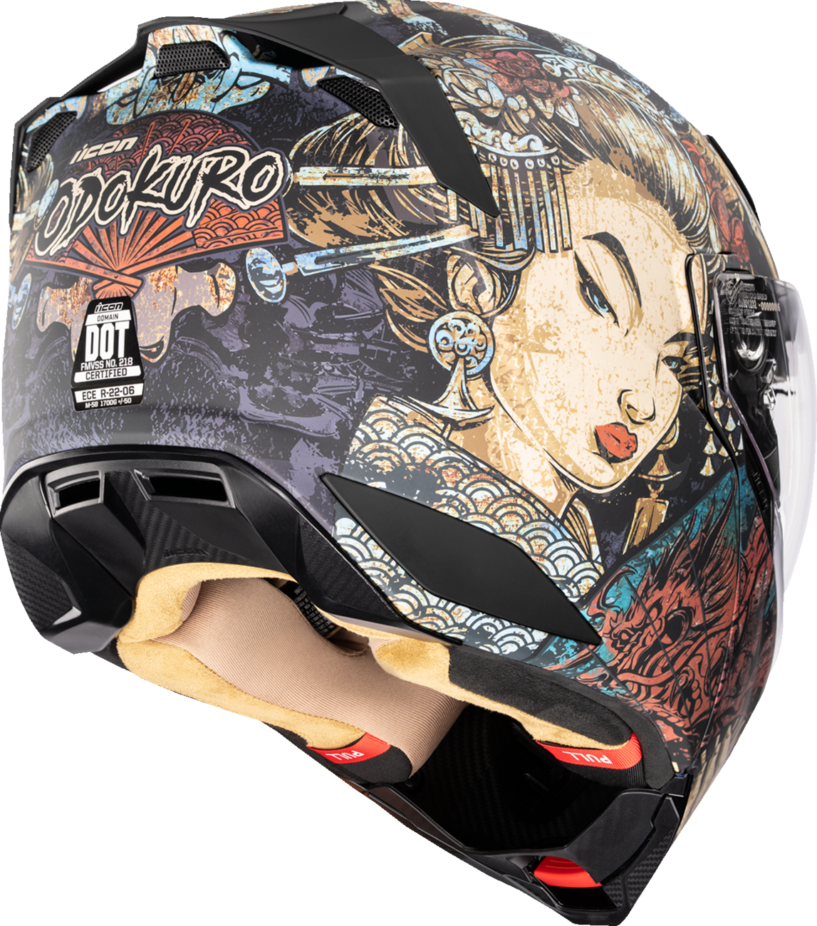 ICON Threshold™ Modular Helmet - Odokuro - Black - Large 0100-2717