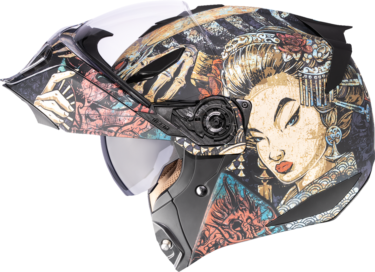 ICON Threshold™ Modular Helmet - Odokuro - Black - Large 0100-2717