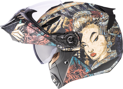 ICON Threshold™ Modular Helmet - Odokuro - Black - Large 0100-2717