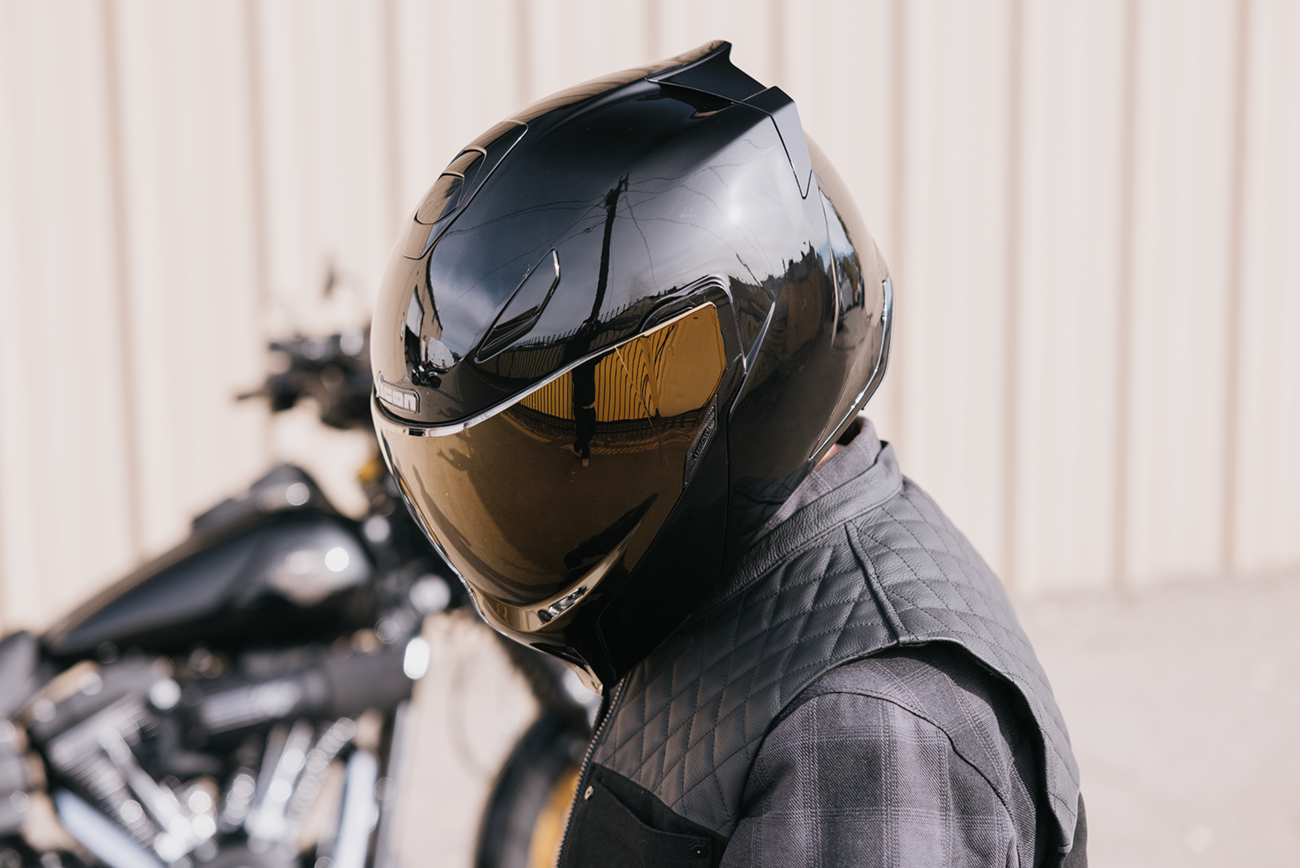 ICON Threshold™ Modular Helmet - Solid - Gloss Black - Medium 0100-2813