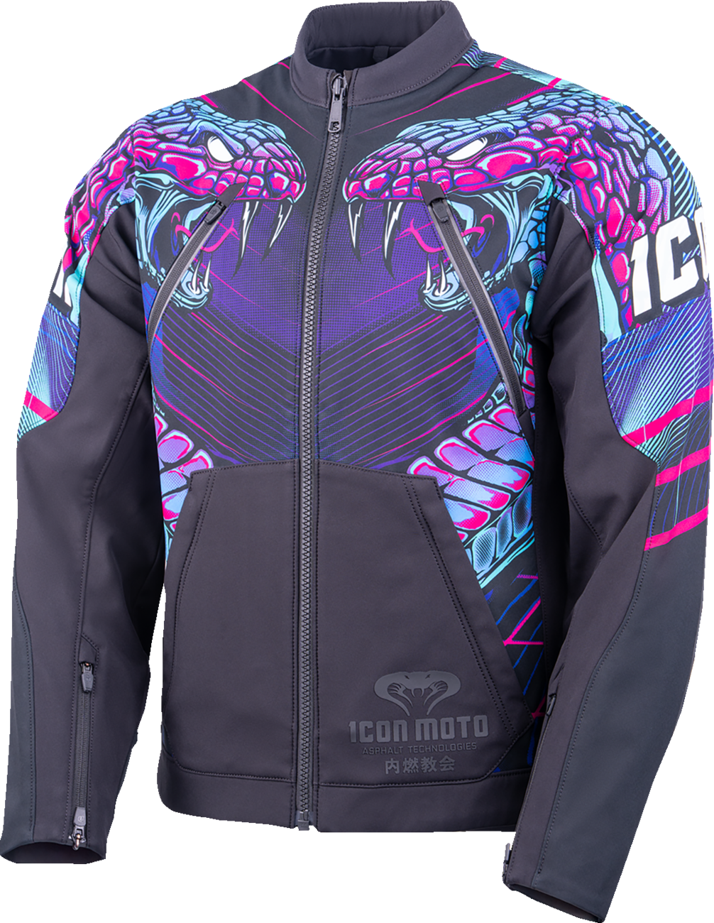 ICON Synthwave Merc3 Lazer Cobra™ Jacket - Black - XL 2820-7783