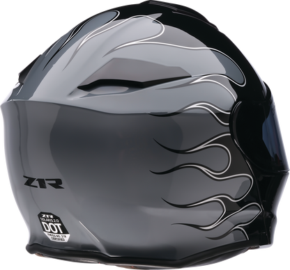 Z1R Solaris 2.0 Modular Helmet - Flame - Black/Gray - 3XL 0100-2841