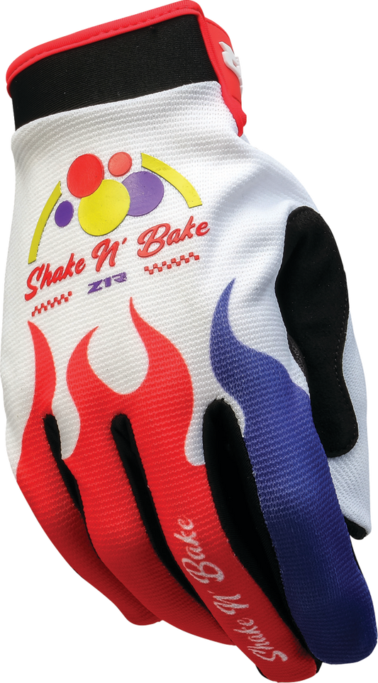 Z1R Z1R Shake N' Bake Moto Gloves - Red/White/Black - Small 33015422