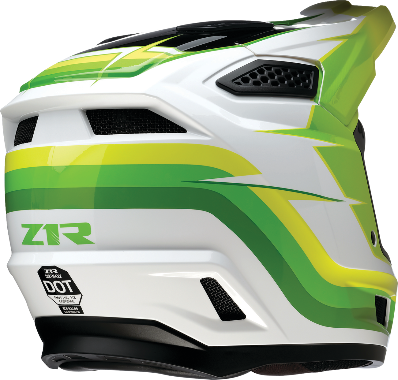 Z1R Dirt Maxx Helmet - Vortex - White/Green - XL 0110-9733