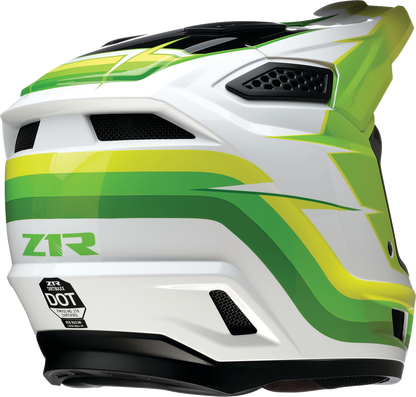 Z1R Dirt Maxx Helmet - Vortex - White/Green - XL 0110-9733