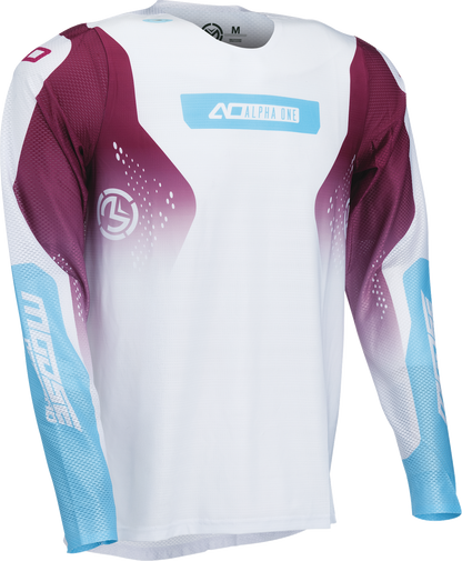 MOOSE OFFROAD Alpha One Jersey - White/Purple - Small 2910-8815
