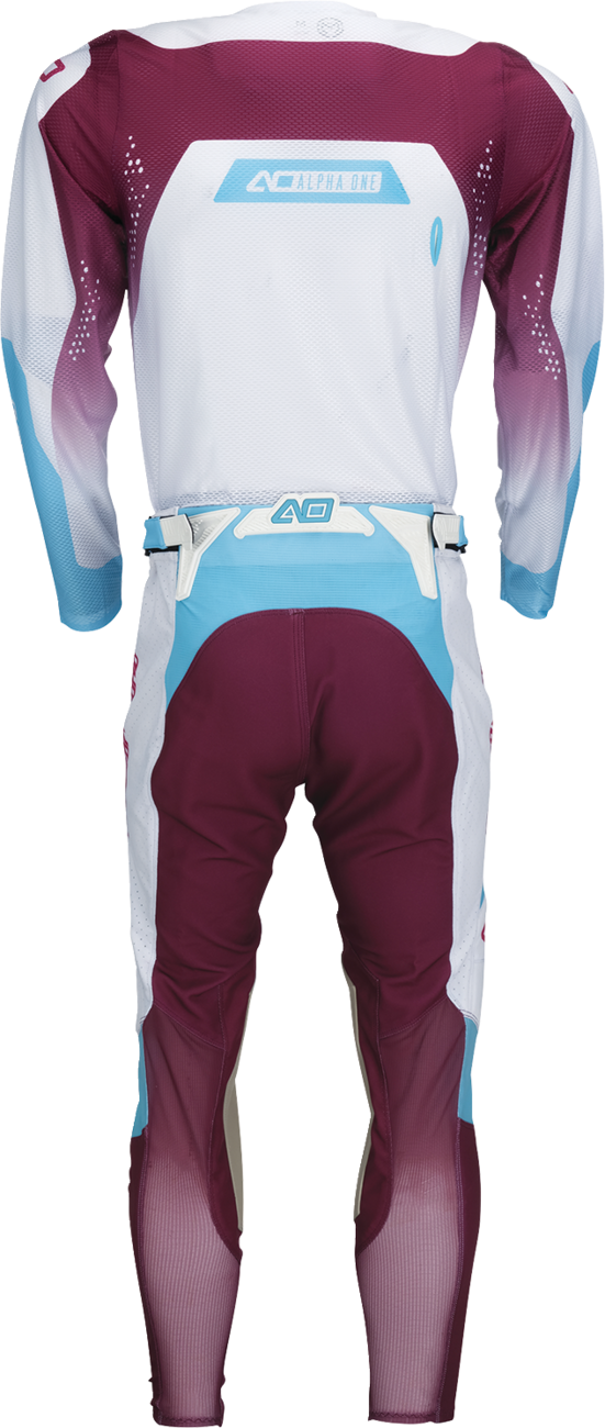 MOOSE OFFROAD Alpha One Jersey - White/Purple - Medium 2910-8816