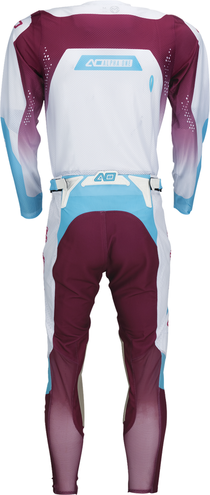 MOOSE OFFROAD Alpha One Jersey - White/Purple - Medium 2910-8816