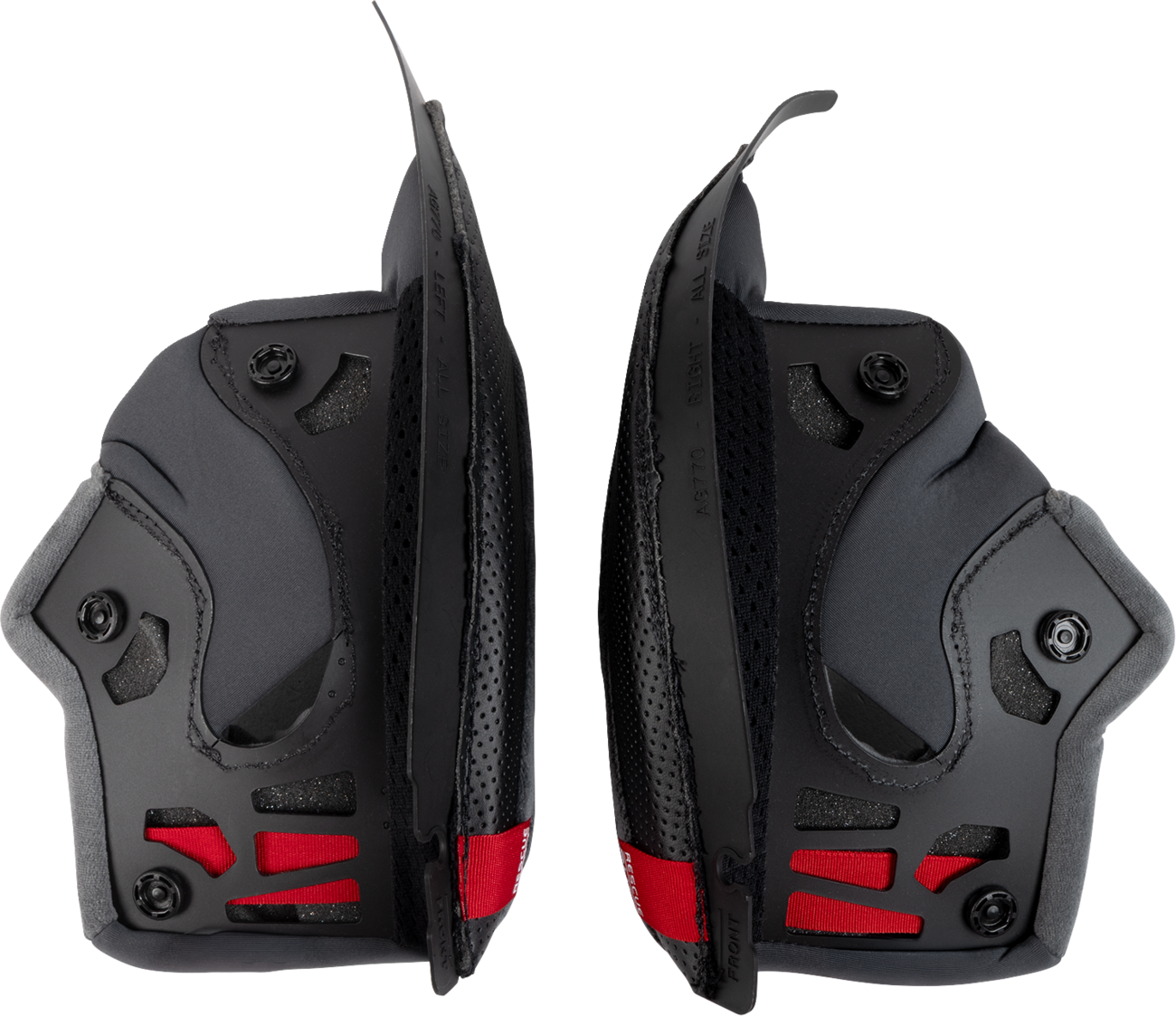 AGV K7 Cheek Pads - Gray/Black - 40 mm 2018500149-629-N