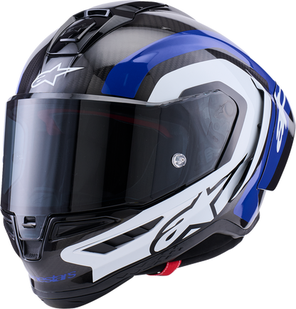 ALPINESTARS Supretech R10 Helmet - 22.06 - Arius - Gloss Black/White/Blue - XS 8203926-1647-XS