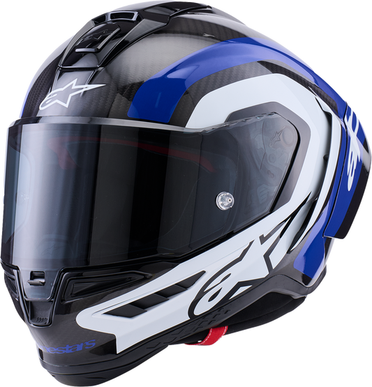 ALPINESTARS Supretech R10 Helmet - 22.06 - Arius - Gloss Black/White/Blue - XS 8203926-1647-XS