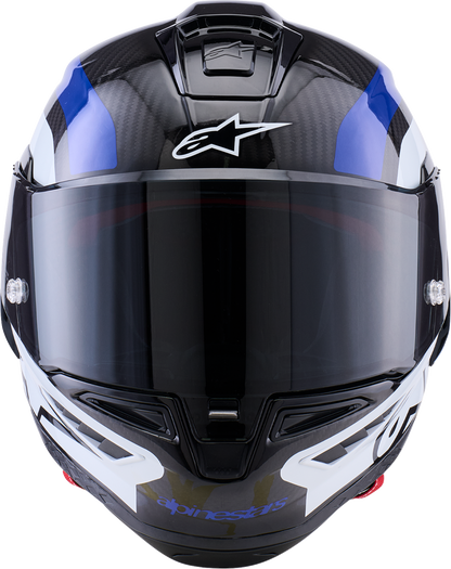 ALPINESTARS Supretech R10 Helmet - 22.06 - Arius - Gloss Black/White/Blue - XS 8203926-1647-XS