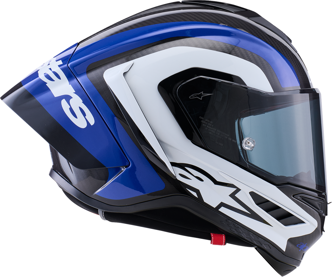 ALPINESTARS Supretech R10 Helmet - 22.06 - Arius - Gloss Black/White/Blue - XS 8203926-1647-XS