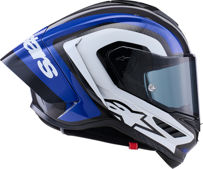 ALPINESTARS Supretech R10 Helmet - 22.06 - Arius - Gloss Black/White/Blue - XS 8203926-1647-XS