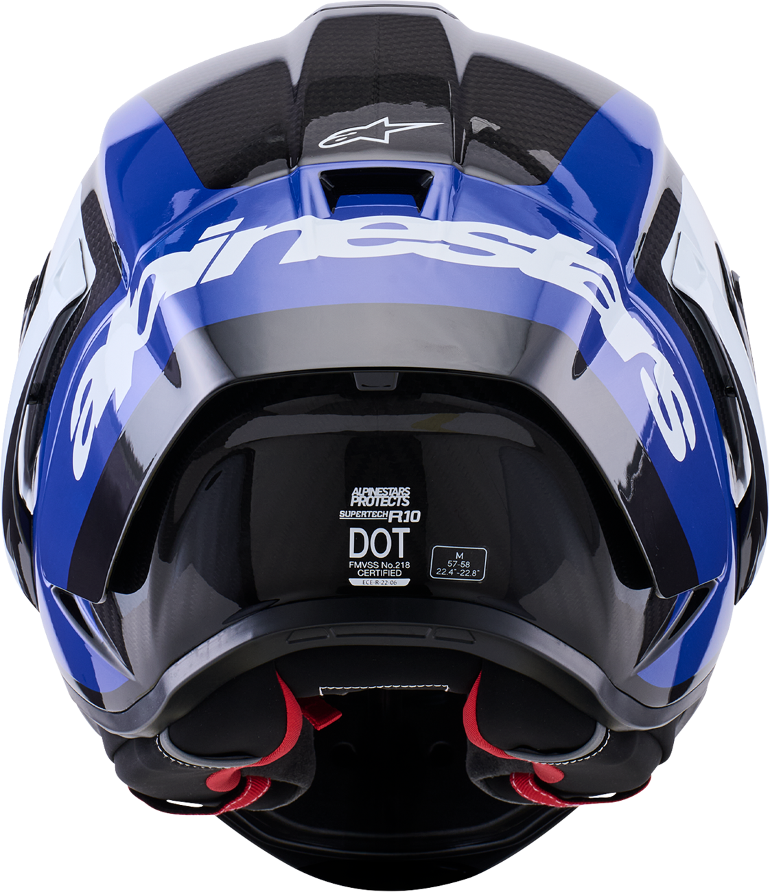 ALPINESTARS Supretech R10 Helmet - 22.06 - Arius - Gloss Black/White/Blue - XS 8203926-1647-XS