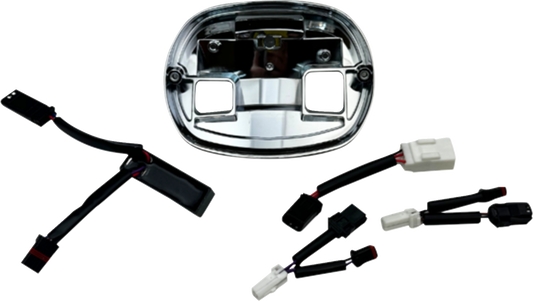 CUSTOM DYNAMICS Taillight Base Plate - Chrome - FLHC/FXLRS/FXLRST TL-BASE-25ST-C