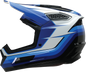 Z1R Dirt Maxx Helmet Vortex Blue/White XS - Injection Molded Polycarbonate Shell and Advanced Ventilation