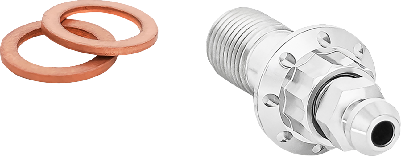ARLEN NESS Banjo Bolt with Bleeder - 10 mm - Polished 300-821