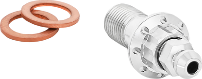 ARLEN NESS Banjo Bolt with Bleeder - 10 mm - Polished 300-821