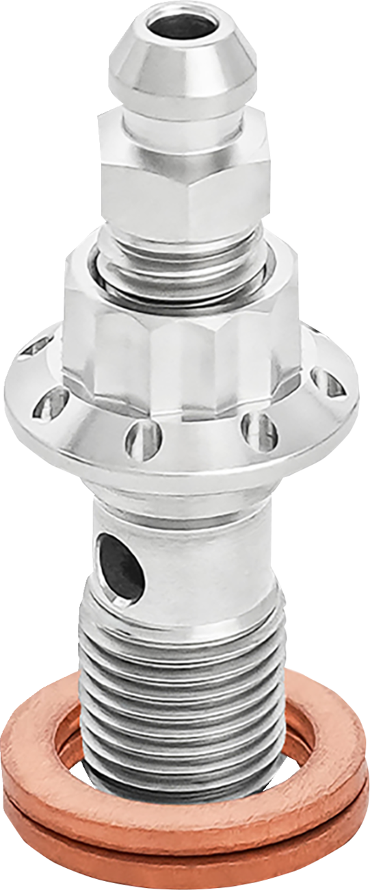 ARLEN NESS Banjo Bolt with Bleeder - 10 mm - Polished 300-821