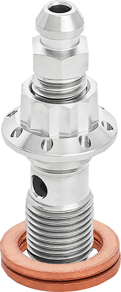 ARLEN NESS Banjo Bolt with Bleeder - 10 mm - Polished 300-821