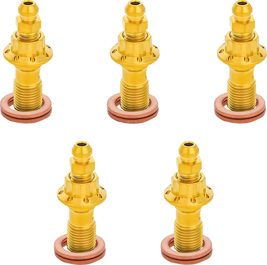 ARLEN NESS Banjo Bolt 5-Pack - 10mm - Gold 300-868