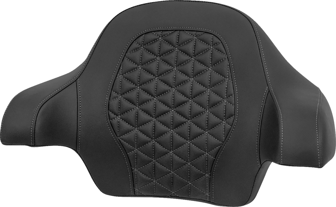 SADDLEMEN Tour-Pak® Passenger Pad - Tri-Gripper - Gray Stitch - FLH/FLT '14-'25 814-07-21102