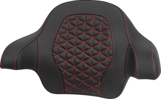SADDLEMEN Tour-Pak® Passenger Pad - Tri-Gripper - Red Stitch - FLH/FLT '14-'25 814-07-21104