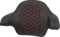 SADDLEMEN Tour-Pak® Passenger Pad - Tri-Gripper - Red Stitch - FLH/FLT '14-'25 814-07-21104