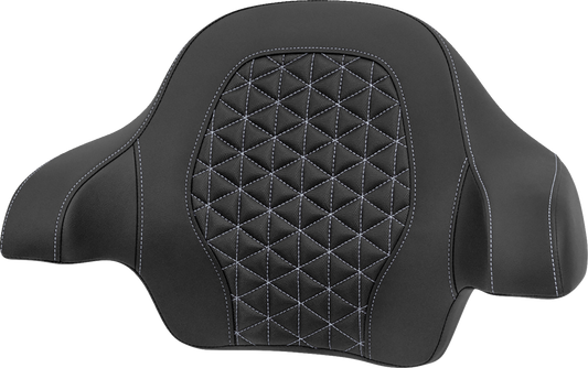 SADDLEMEN Tour-Pak® Passenger Pad - Tri-Gripper - Silver Stitch - FLH/FLT '14-'25 814-07-21105
