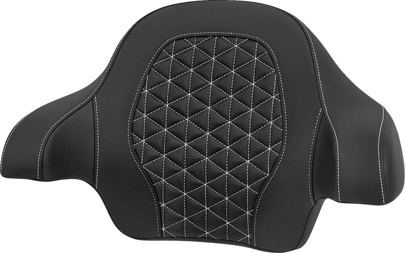 SADDLEMEN Tour-Pak® Passenger Pad - Tri-Gripper - White Stitch - FLH/FLT '14-'25 814-07-21106