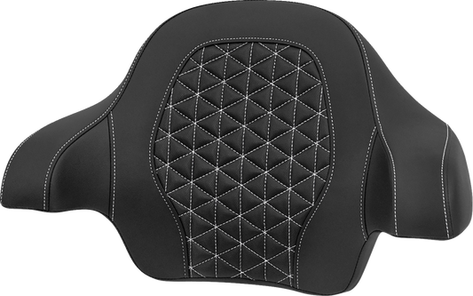 SADDLEMEN Tour-Pak® Passenger Pad - Tri-Gripper - White Stitch - FLH/FLT '14-'25 814-07-21106