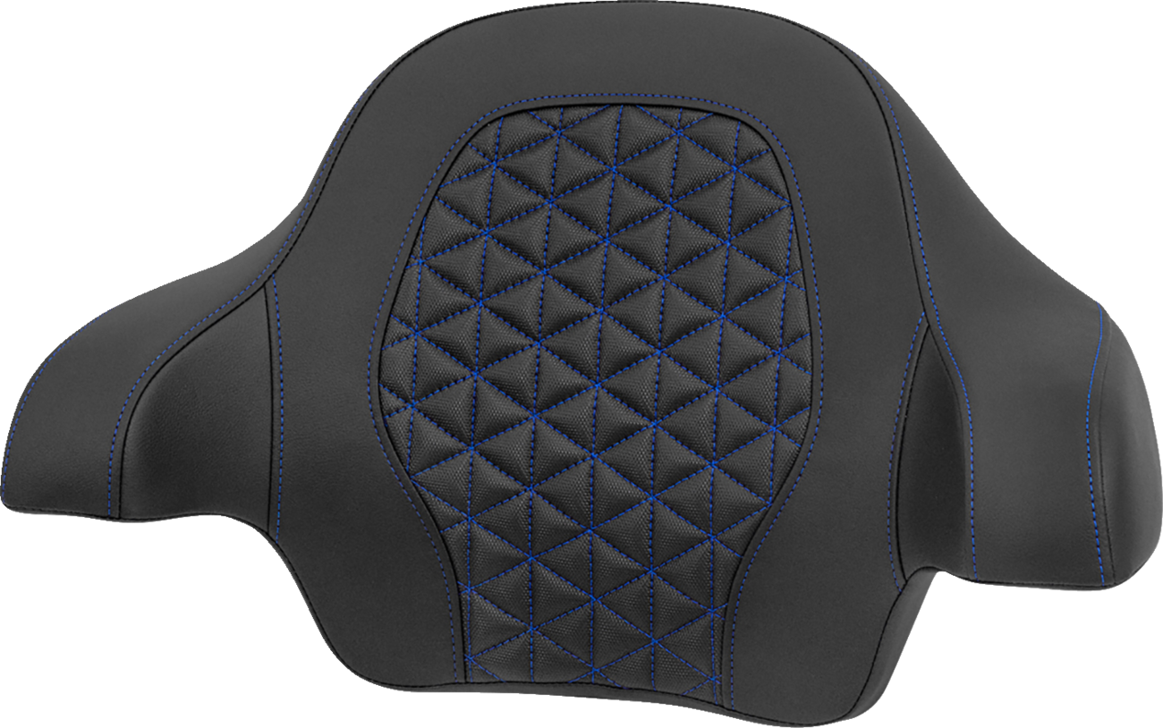 SADDLEMEN Tour-Pak® Passenger Pad - Tri-Gripper - Blue Stitch - FLH/FLT '14-'25 814-07-21101
