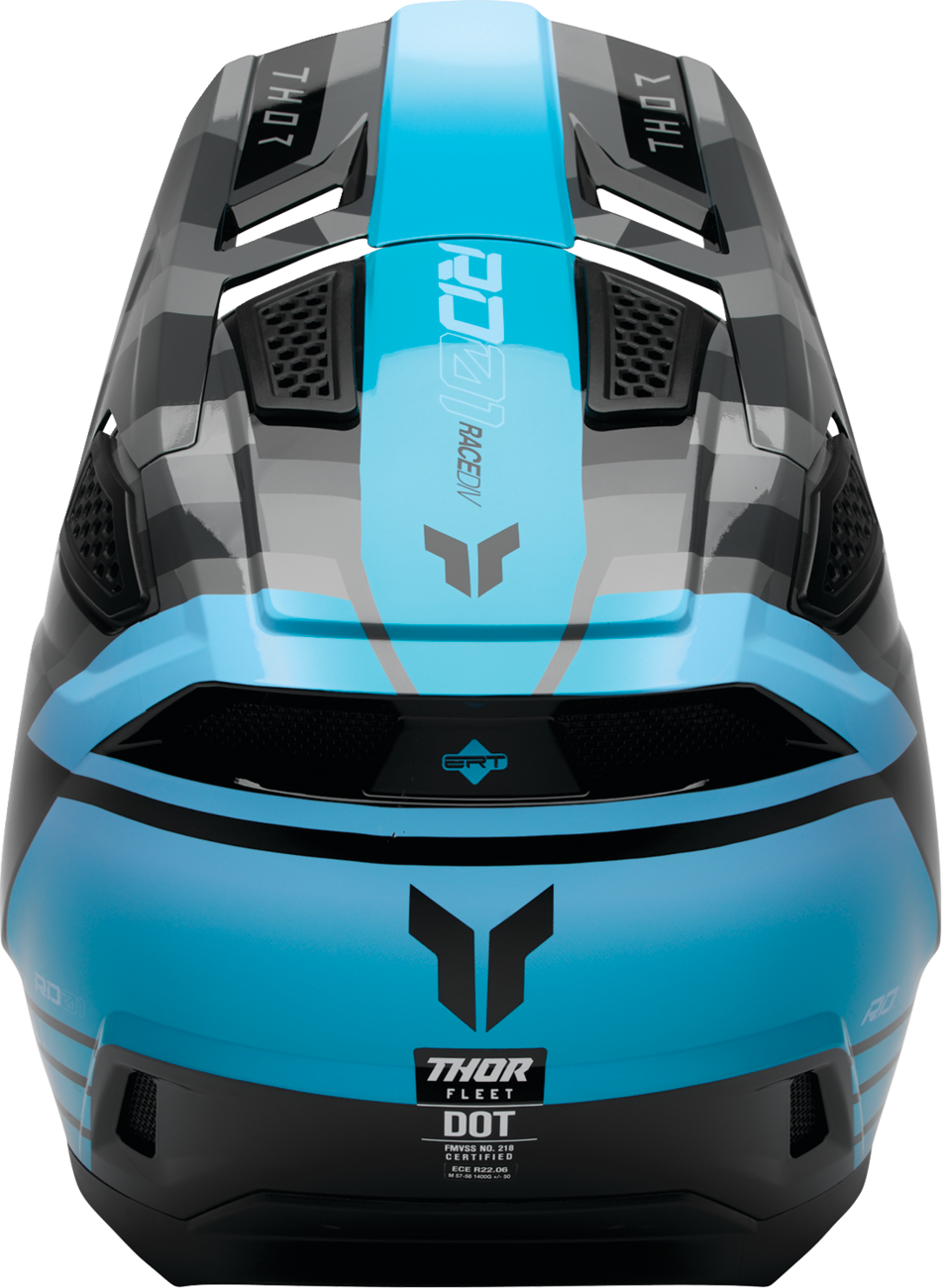 THOR Fleet Helmet - Camber - Black/Teal - XL 0110-9421