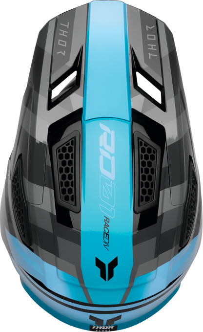 THOR Fleet Helmet - Camber - Black/Teal - XL 0110-9421
