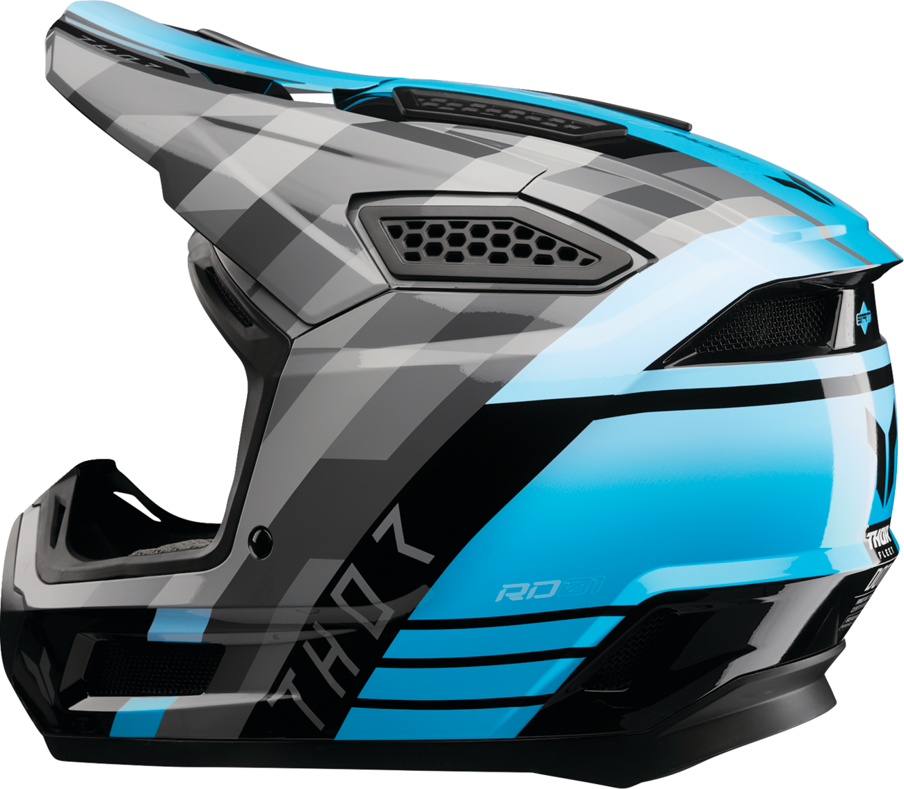 THOR Fleet Helmet - Camber - Black/Teal - 2XL 0110-9422