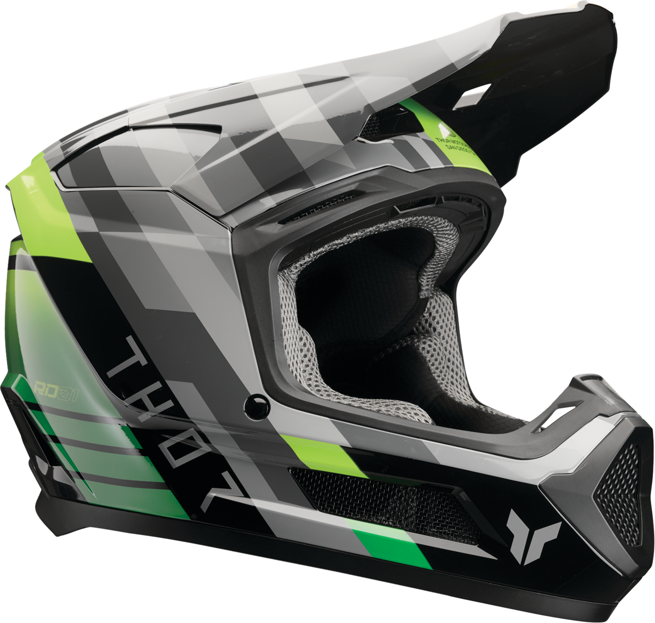 THOR Youth Fleet Helmet - Camber - Black/Green - Medium 0111-1769