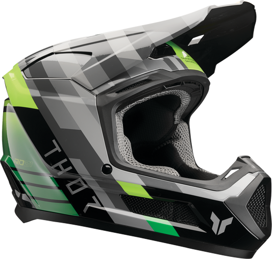 THOR Youth Fleet Helmet - Camber - Black/Green - Medium 0111-1769