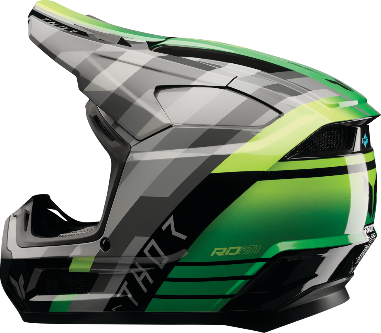 THOR Youth Fleet Helmet - Camber - Black/Green - Medium 0111-1769